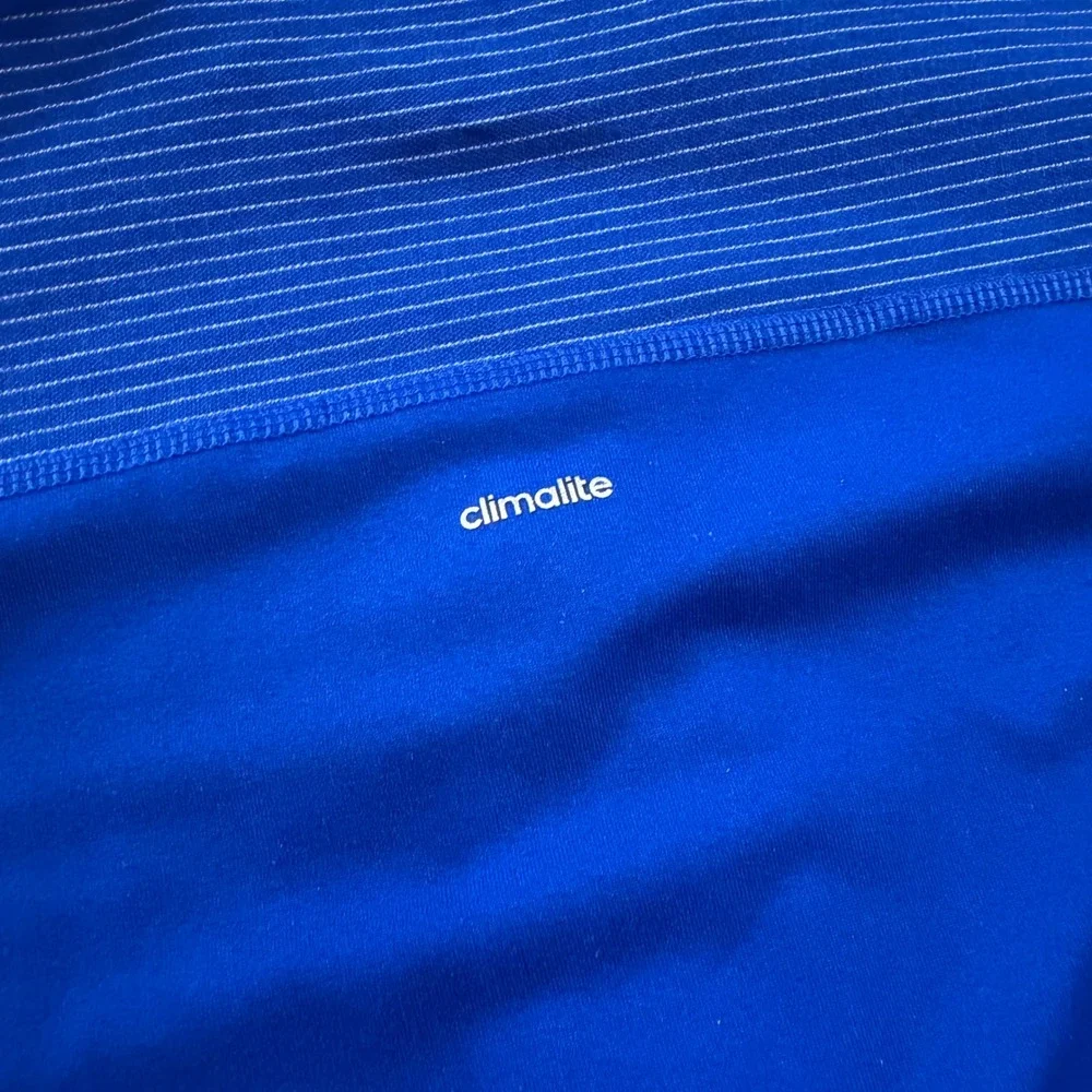 Adidas Golden State Warriors Men M Blue Quarter Zip Climalite AJ2273 Pullover